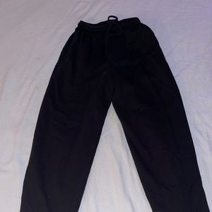 Black drawstring sweatpants